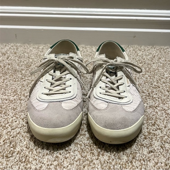 Sam Edelman Isabel Low Top Platform Sneakers Suede Green & Gray/Taupe Size 8.5 - Picture 5 of 14